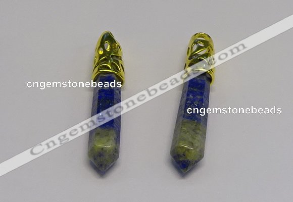 NGP5442 10*65mm sticks lapis lazuli gemstone pendants wholesale