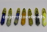 NGP5448 10*65mm sticks mixed gemstone pendants wholesale