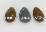 NGP5506 30*50mm flat teardrop agate gemstone pendants