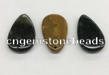 NGP5510 30*50mm flat teardrop ocean agate pendants wholesale