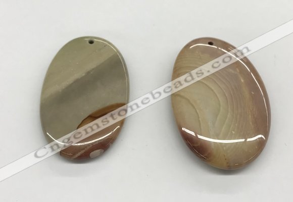 NGP5519 35*50mm oval ocean jasper pendants wholesale