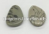 NGP5525 30*50mm - 35*55mm flat teardrop jasper pendants