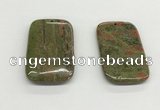 NGP5534 35*55mm rectangle unakite gemstone pendants