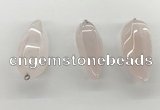 NGP5541 14*40mm - 23*58mm teardrop rose quartz pendants