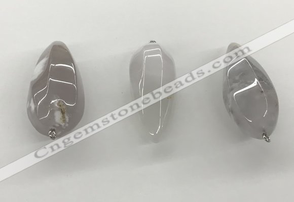 NGP5544 14*40mm - 23*58mm teardrop agate gemstone pendants