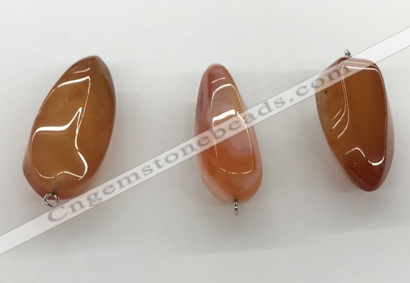 NGP5546 14*40mm - 23*58mm teardrop agate gemstone pendants