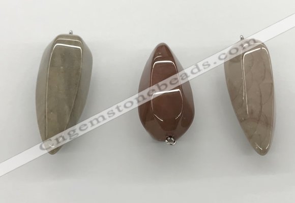 NGP5552 14*40mm - 23*58mm teardrop jade pendants wholesale