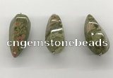 NGP5555 14*40mm - 23*58mm teardrop unakite gemstone pendants