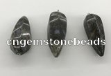 NGP5557 14*40mm - 23*58mm teardrop grey opal pendants