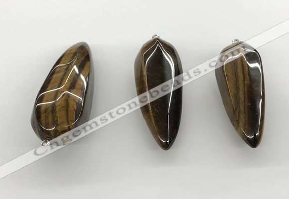 NGP5563 14*40mm - 23*58mm teardrop yellow tiger eye pendants