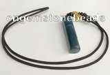 NGP5706 Agate tube pendant with nylon cord necklace