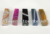 NGP5720 12*52mm cuboid agate gemstone pendants wholesale