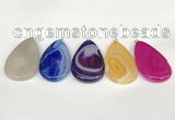 NGP5726 30*50mm flat teardrop agate pendants wholesale