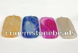 NGP5727 30*50mm rectangle agate pendants wholesale