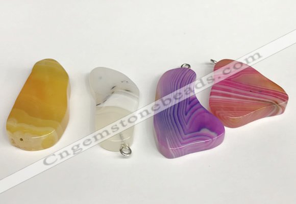 NGP5729 20*40mm - 30*45mm freeform agate pendants wholesale