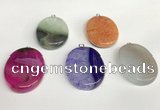 NGP5730 30*40mm oval agate gemstone pendants wholesale