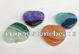 NGP5733 34*35mm heart agate gemstone pendants wholesale