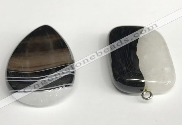 NGP5742 25*35mm freeform agate gemstone pendants wholesale