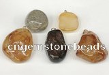 NGP5744 22*28mm - 30*45mm nuggets agate pendants wholesale