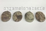 NGP5746 25*35mm oval rainforest agate pendants wholesale