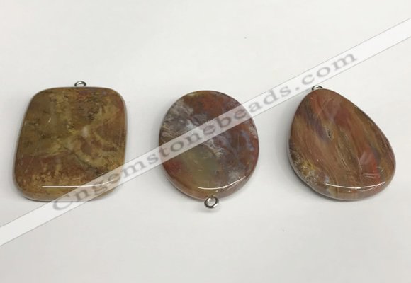 NGP5752 30*40mm freeform agate gemstone pendants wholesale