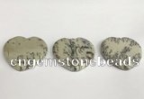 NGP5760 35*35mm heart jasper gemstone pendants wholesale