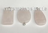 NGP5763 20*40mm - 25*35mm freefrom rose quartz pendants