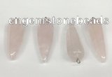 NGP5766 14*50mm teardrop rose quartz pendants wholesale