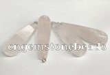 NGP5767 14*40mm - 15*55mm teardrop rose quartz pendants wholesale