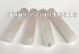 NGP5768 13*58mm tube rose quartz pendants wholesale