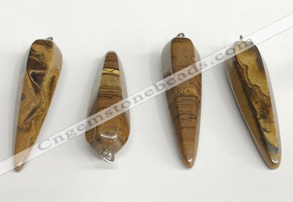 NGP5775 14*55mm teardrop iron tiger pendants wholesale