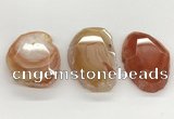 NGP5792 30*50mm - 45*65mm faceted freeform agate slab pendants