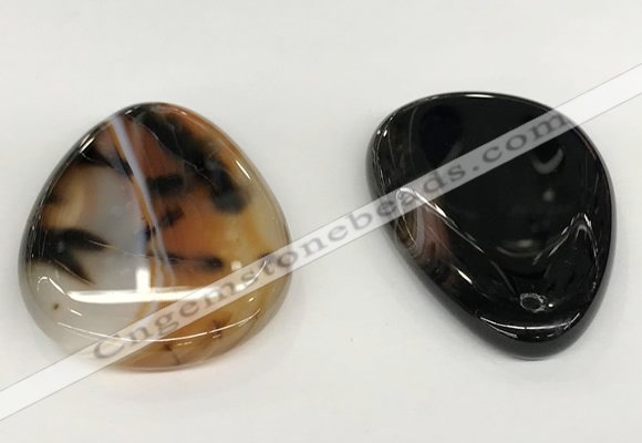 NGP5797 35*55mm flat teardrop agate pendants wholesale