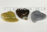 NGP5804 40*50mm heart agate gemstone pendants wholesale