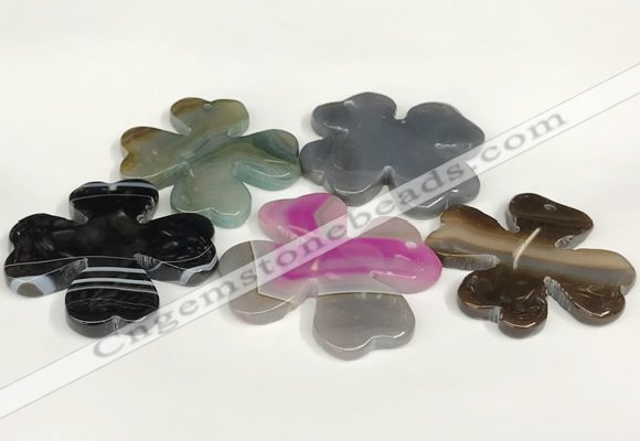 NGP5809 48mm - 50mm flower agate gemstone pendants wholesale