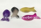 NGP5814 25*55mm - 28*60mm fish agate gemstone pendants wholesale