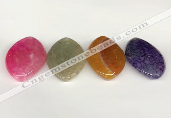 NGP5816 30*50mm marquise agate gemstone pendants wholesale