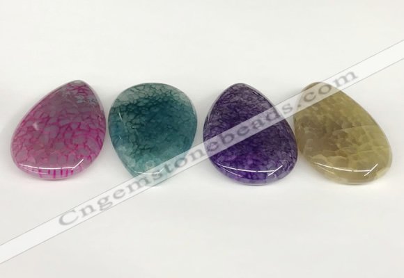 NGP5817 30*50mm flat teardrop agate gemstone pendants wholesale