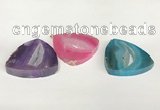 NGP5824 45*45mm triangle agate gemstone pendants wholesale