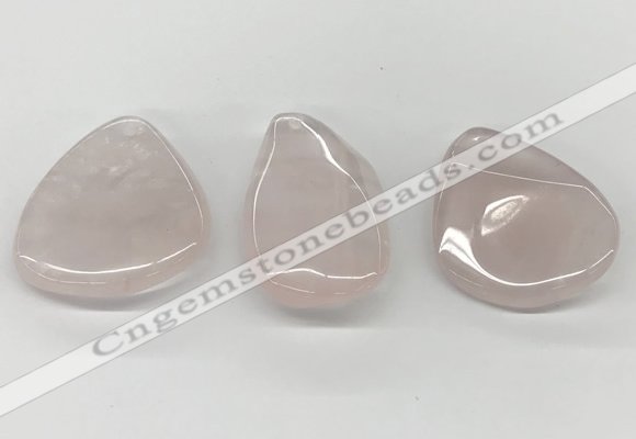 NGP5846 25*45mm - 35*55mm freeform rose quartz pendants wholesale