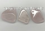 NGP5849 28*45mm - 40*55mm freeform rose quartz slab pendants