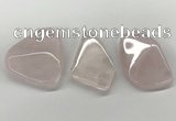 NGP5849 28*45mm - 40*55mm freeform rose quartz slab pendants