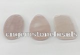 NGP5851 35*55mm freeform rose quartz pendants wholesale