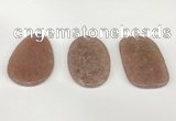 NGP5853 35*55mm freeform strawberry quartz pendants wholesale