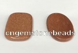 NGP5857 35*55mm freeform goldstone pendants wholesale