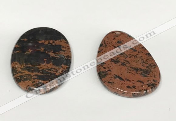 NGP5860 35*55mm freeform mahogany obsidian pendants wholesale