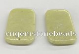 NGP5864 35*55mm rectangle lemon jade pendants wholesale