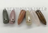 NGP5876 12*38mm cone mixed gemstone pendants wholesale