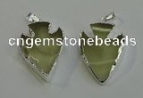 NGP6007 22*30mm - 25*35mm arrowhead lemon quartz pendants