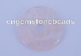 NGP601 5pcs 5*35mm rose quartz gemstone donut pendants wholesale